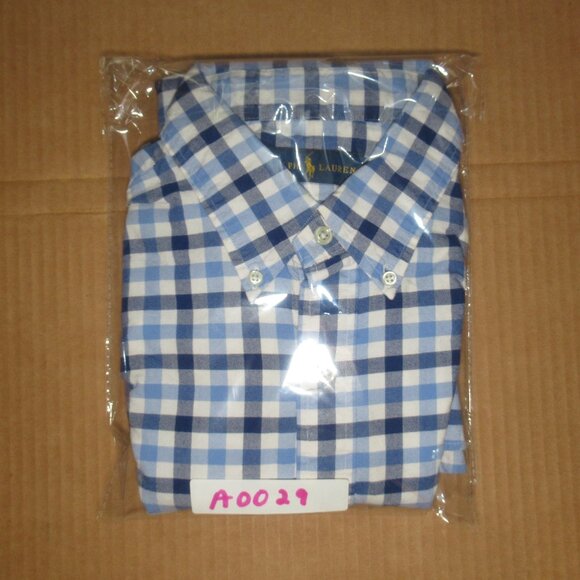 Ralph Lauren Blue Gingham Check Button-Down Shirt Size L – 100% Cotton, Classic - Picture 12 of 12